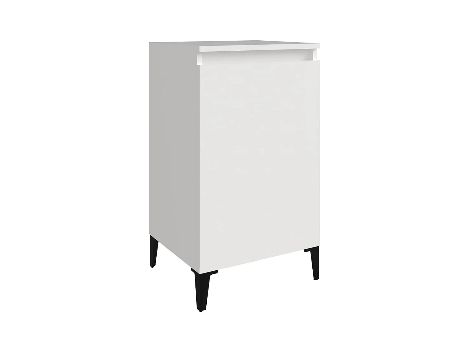 Riley Mae  Table de chevet blanc brillant 40x35x70 cm bois d’ingénierie