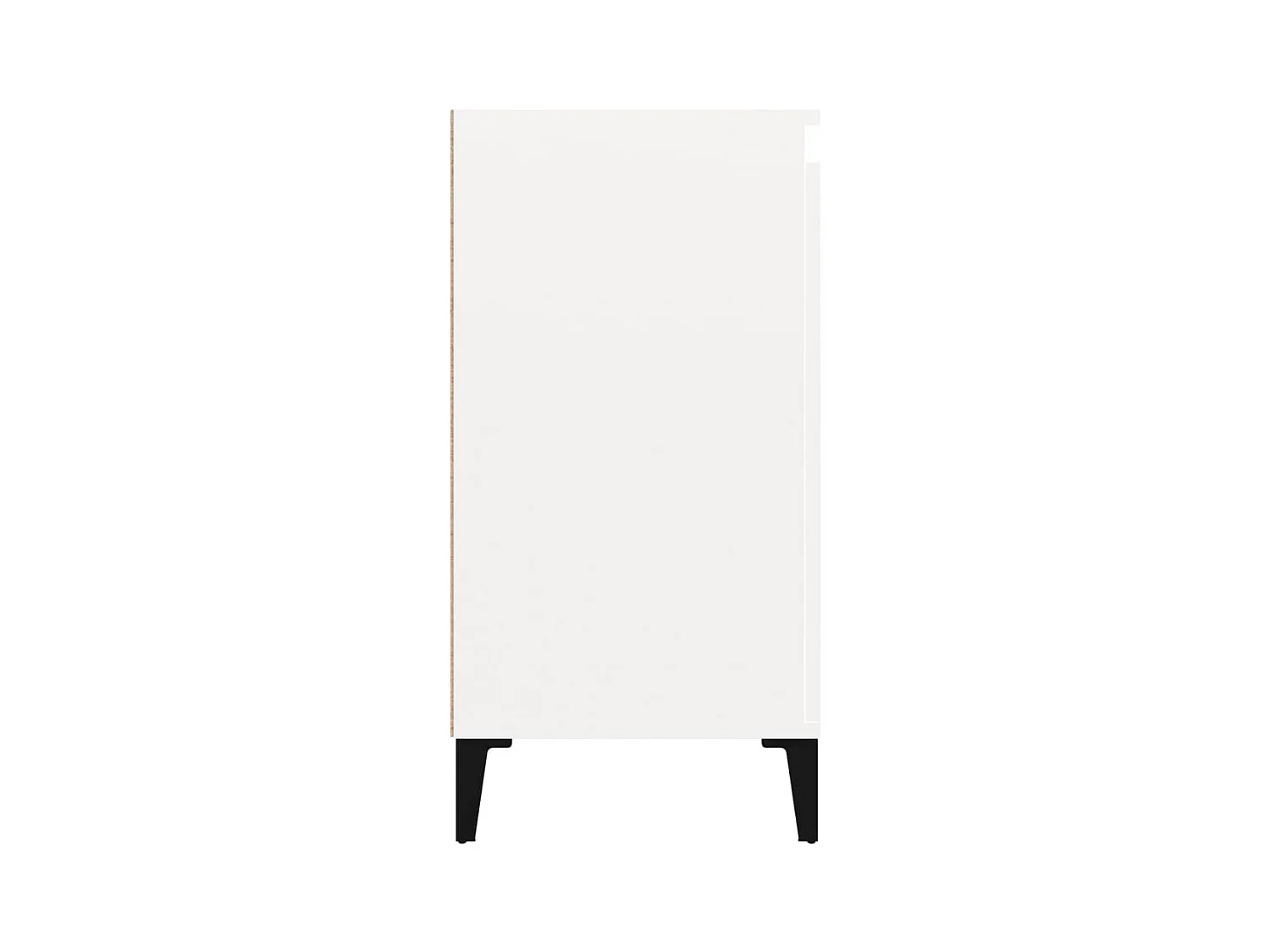 Riley Mae  Table de chevet blanc brillant 40x35x70 cm bois d’ingénierie