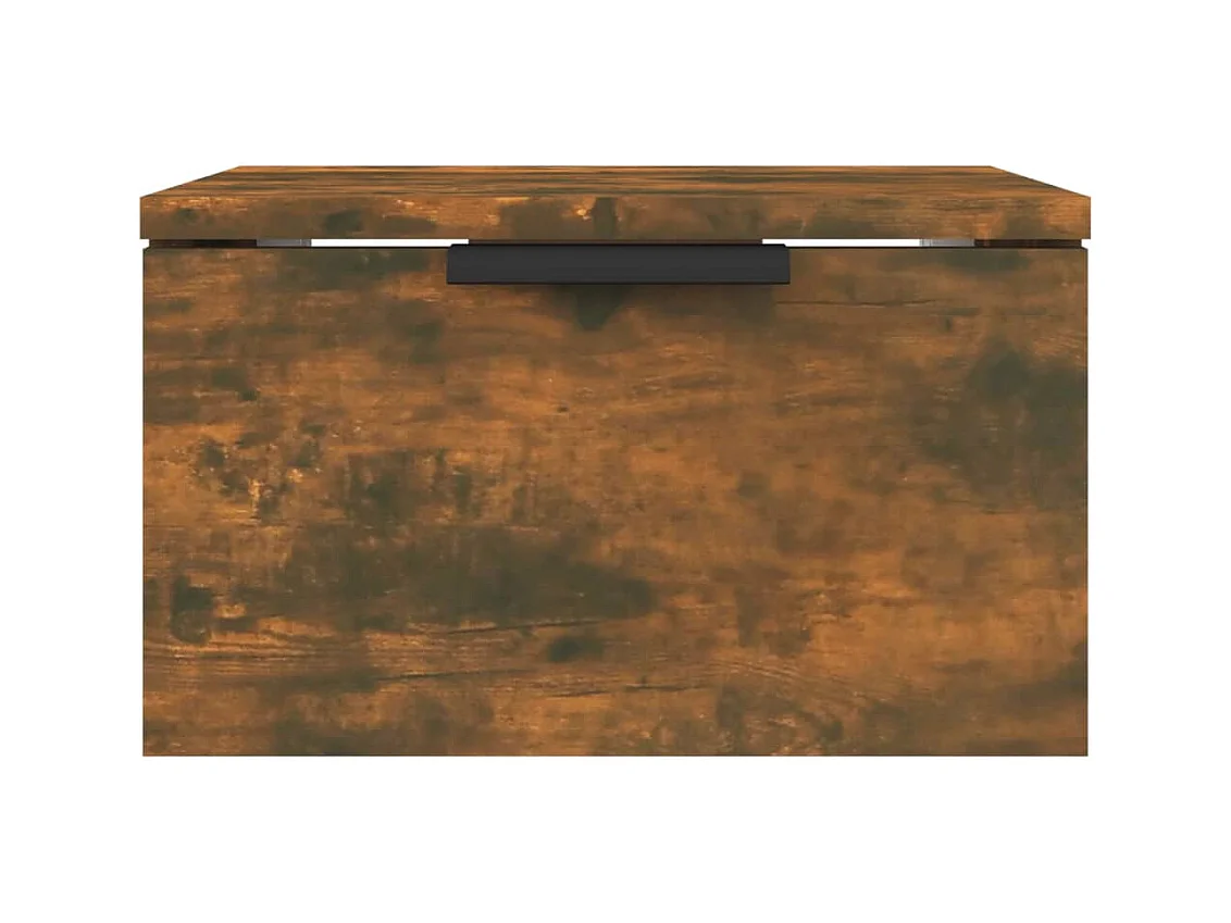 Steve James  Table de chevet murale Chêne fumé 34x30x20 cm