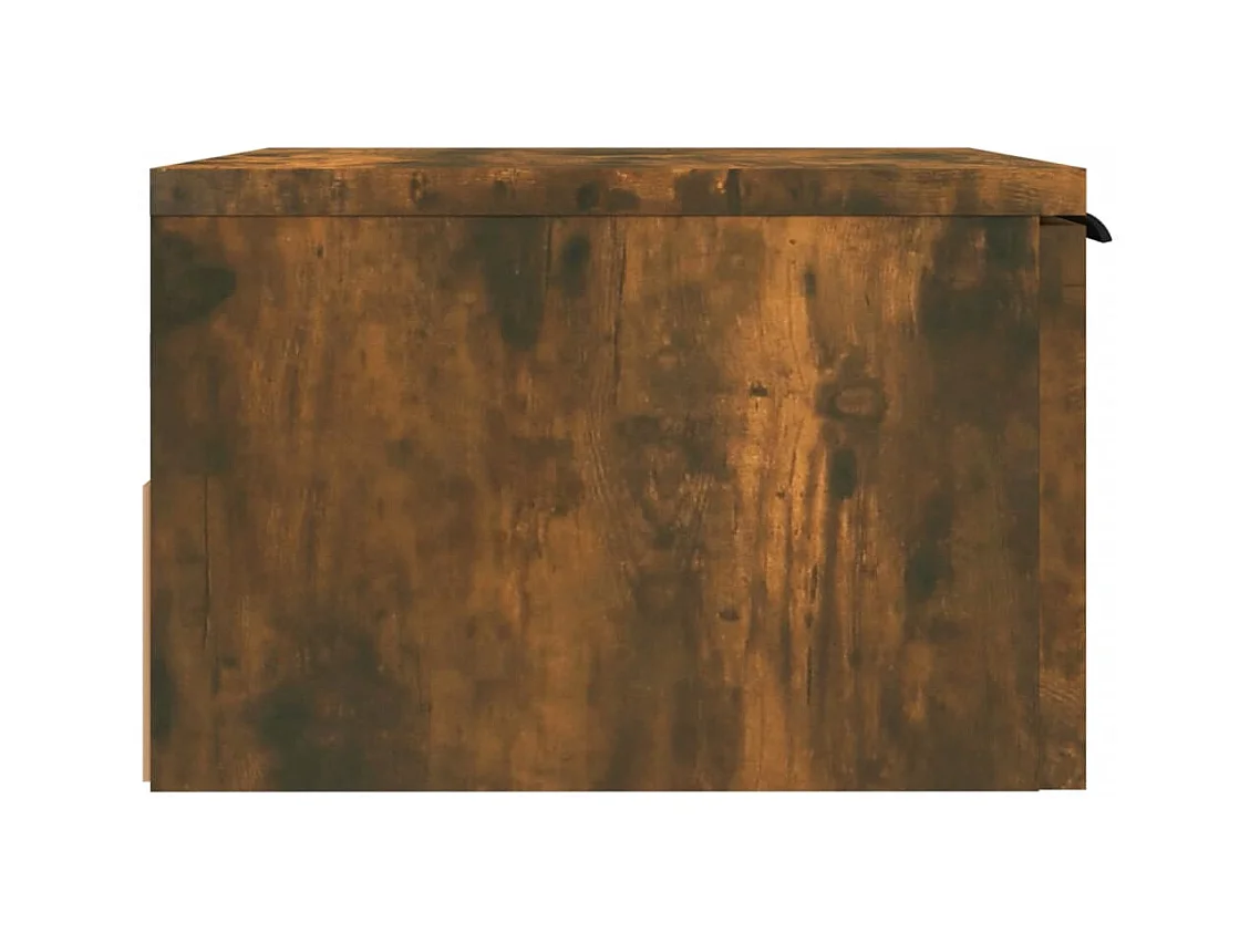 Steve James  Table de chevet murale Chêne fumé 34x30x20 cm