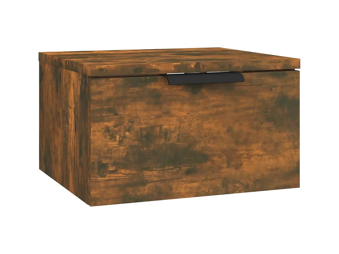 Steve James  Table de chevet murale Chêne fumé 34x30x20 cm