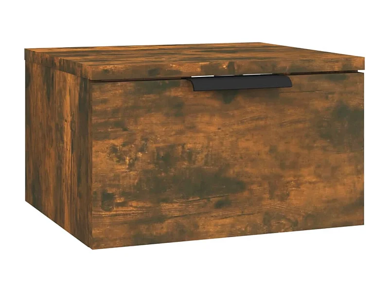 Steve James  Table de chevet murale Chêne fumé 34x30x20 cm