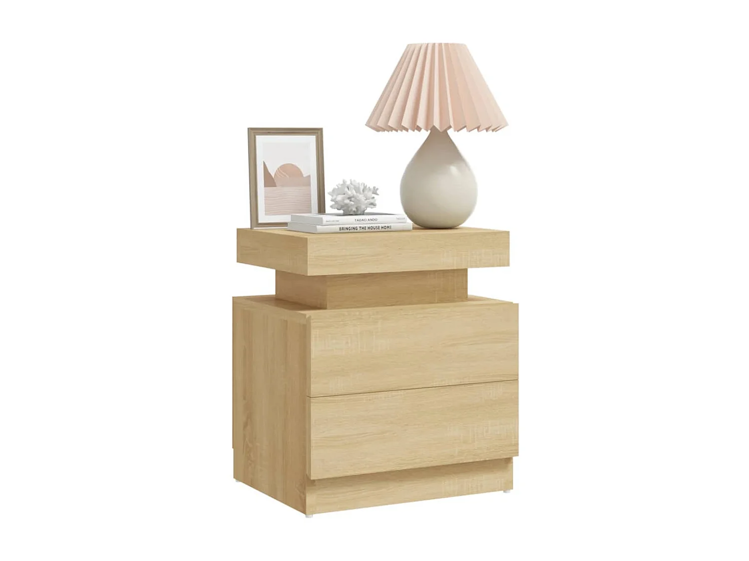 Reinir  Table de chevet Chêne sonoma 45x35x52 cm Bois d'ingénierie