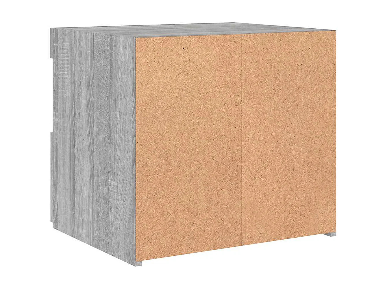 Bishop  Table de chevet avec lumières LED sonoma gris 50x40x45 cm