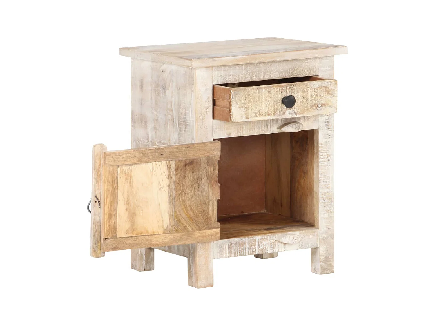 Collegno  Table de chevet 40x30x50 cm Bois d'acacia brut
