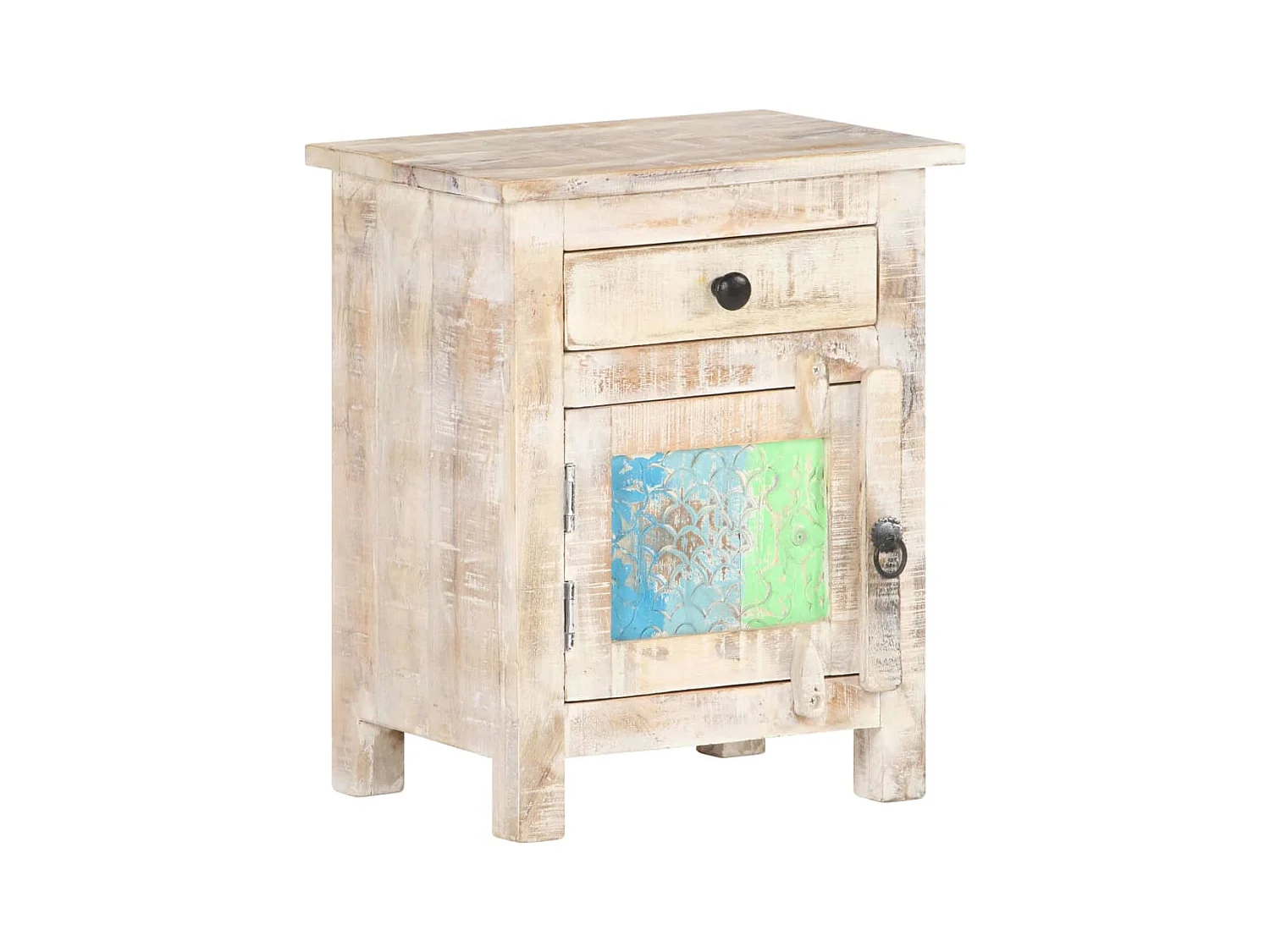 Collegno  Table de chevet 40x30x50 cm Bois d'acacia brut