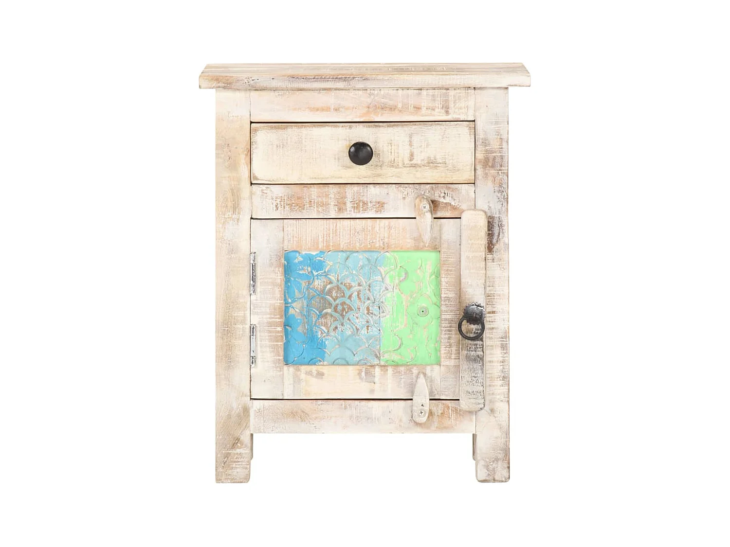 Collegno  Table de chevet 40x30x50 cm Bois d'acacia brut