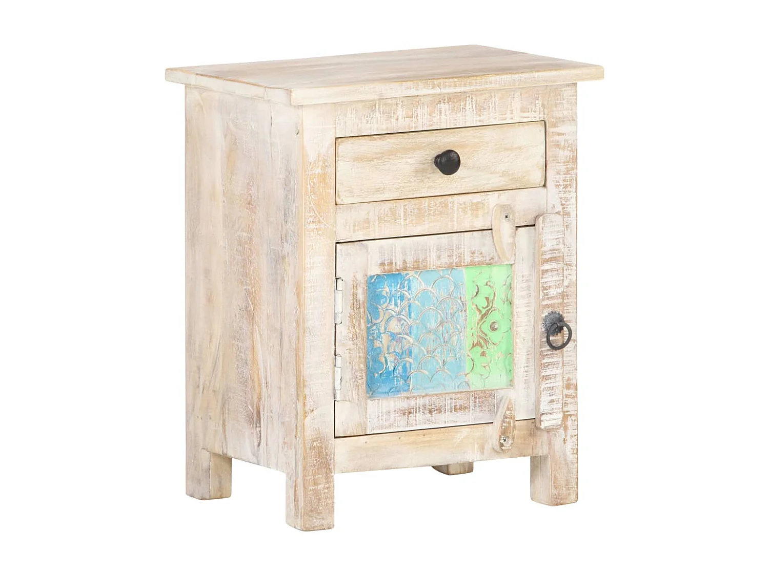 Collegno  Table de chevet 40x30x50 cm Bois d'acacia brut