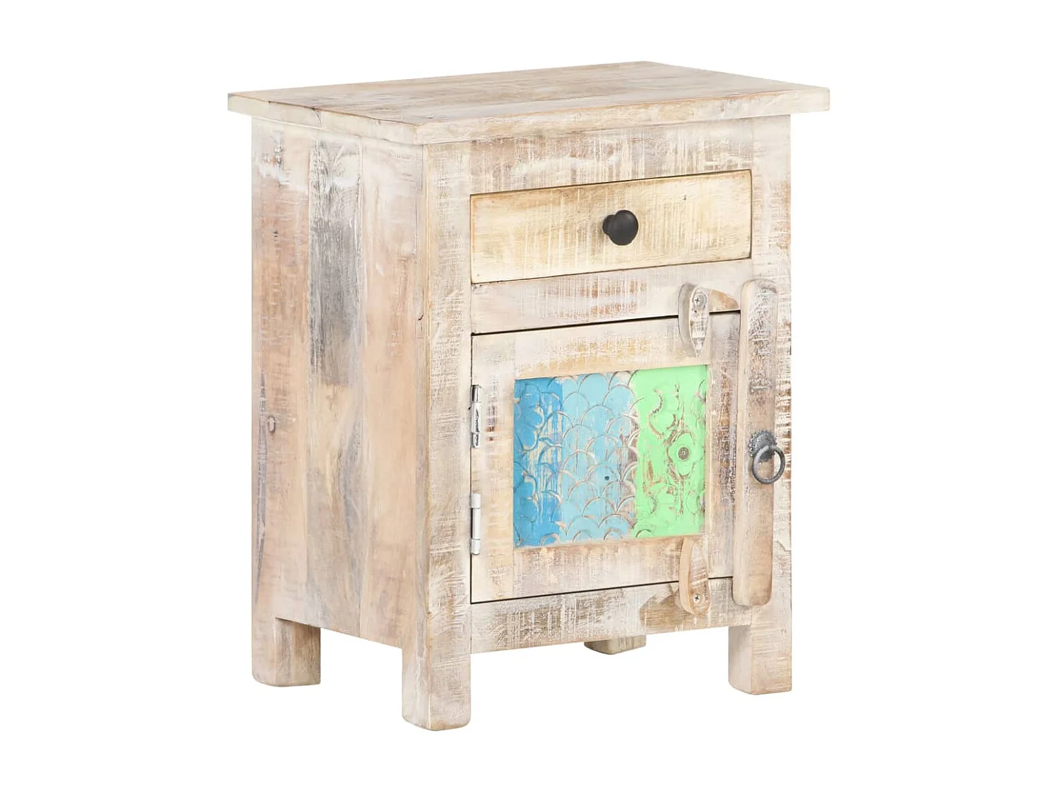 Collegno  Table de chevet 40x30x50 cm Bois d'acacia brut