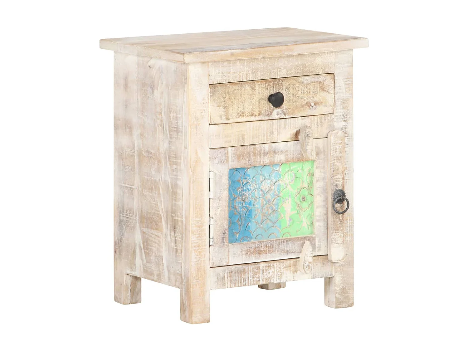 Collegno  Table de chevet 40x30x50 cm Bois d'acacia brut