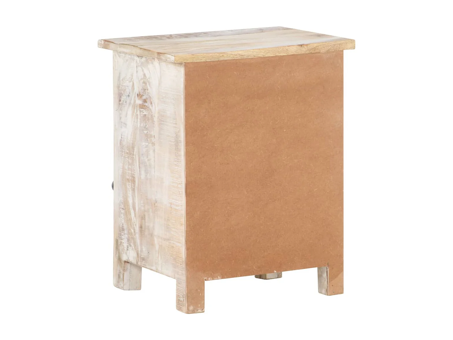 Collegno  Comodino 40x30x50 cm in Legno di Acacia Grezzo