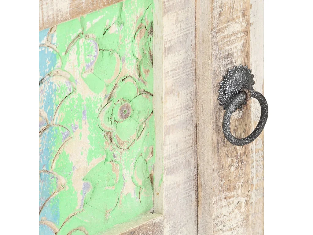 Collegno  Comodino 40x30x50 cm in Legno di Acacia Grezzo