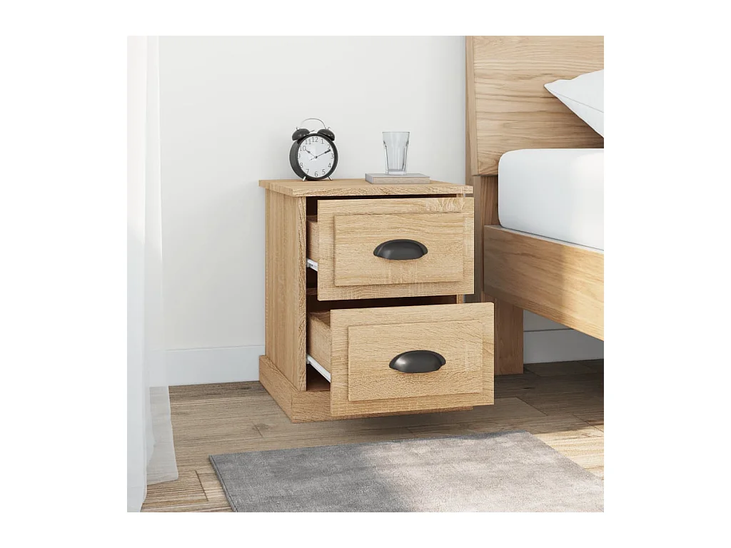 Arras  Tables de chevet 2pcs chêne sonoma 39x39x47,5cm bois ingénierie