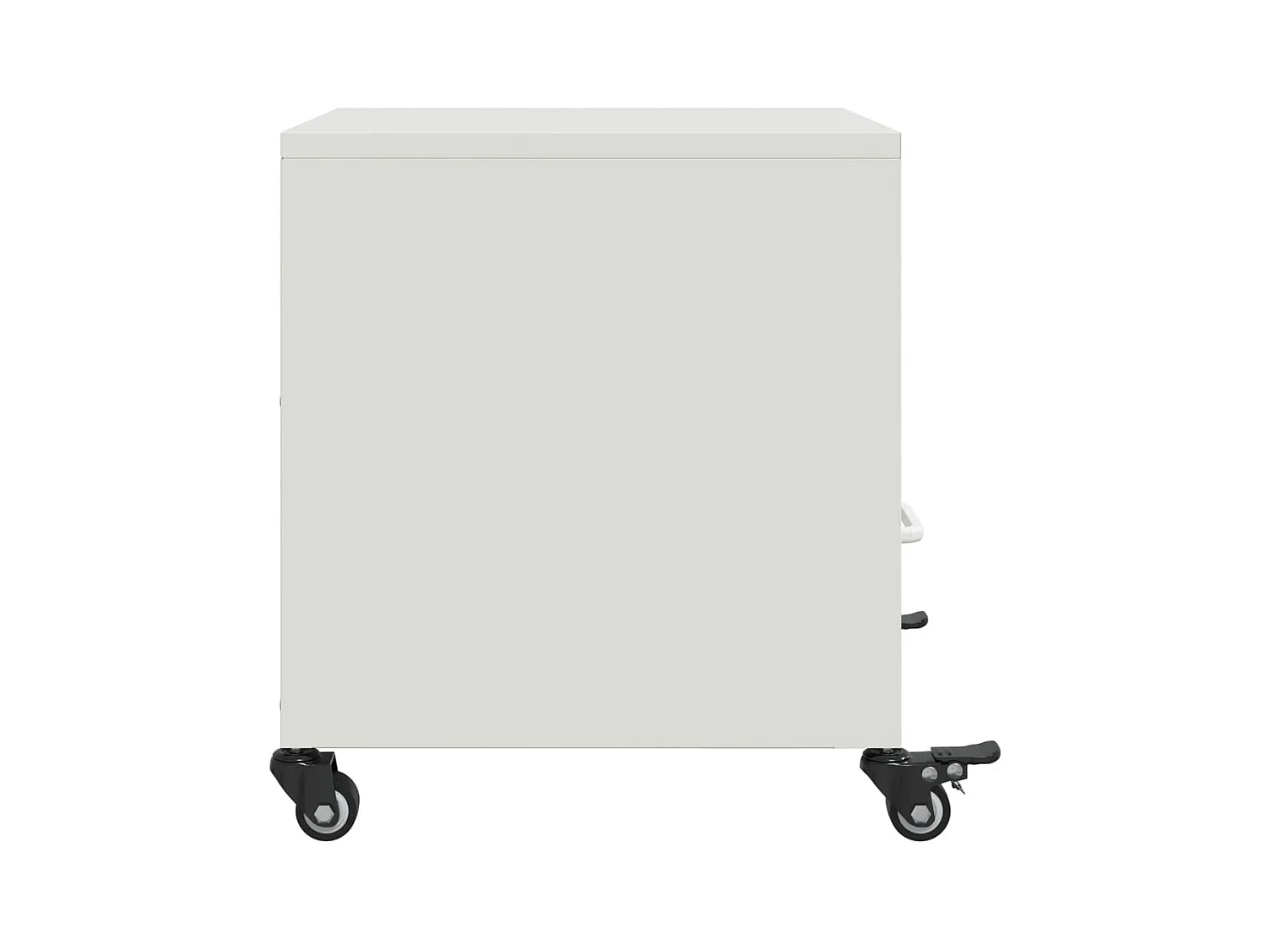 Evalara  Tables de chevet 2 pcs blanc 36x39x43,5 cm acier