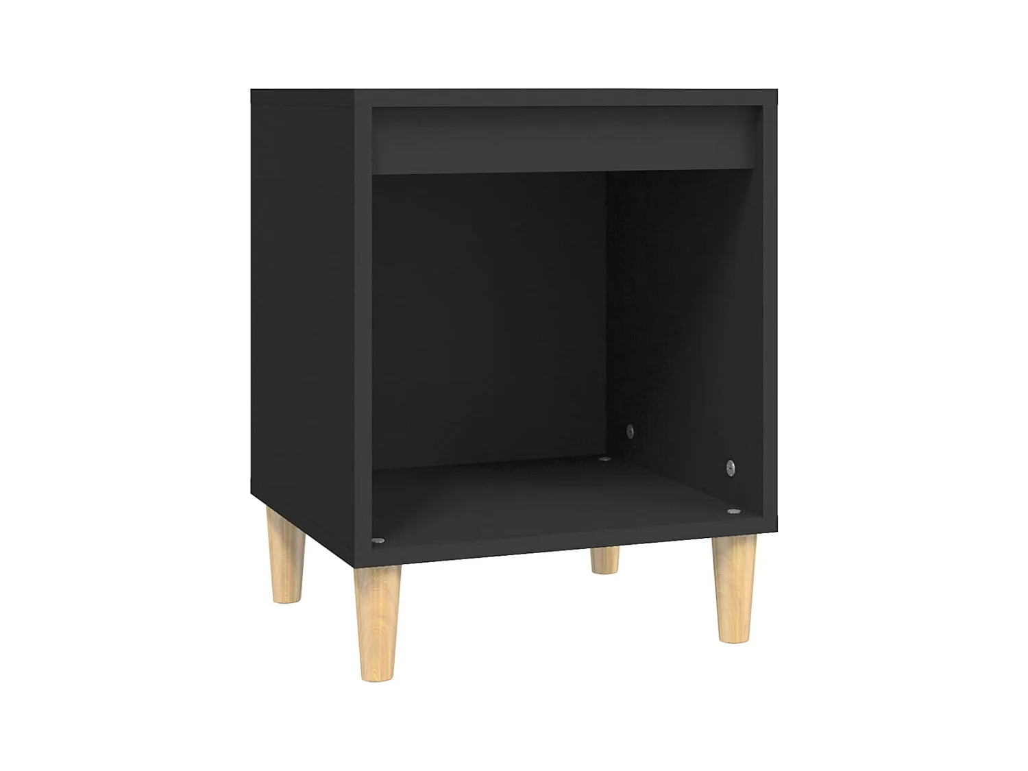 Villeneuve-la-Garenne  Table de chevet Noir 40x35x50 cm Bois d’ingénierie