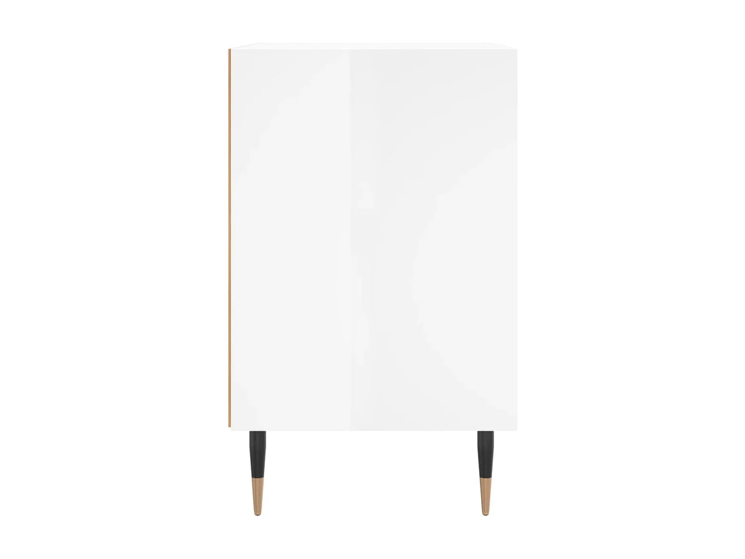 Oguz  Nachtkastjes 2 st 40x30x50 cm bewerkt hout hoogglans wit