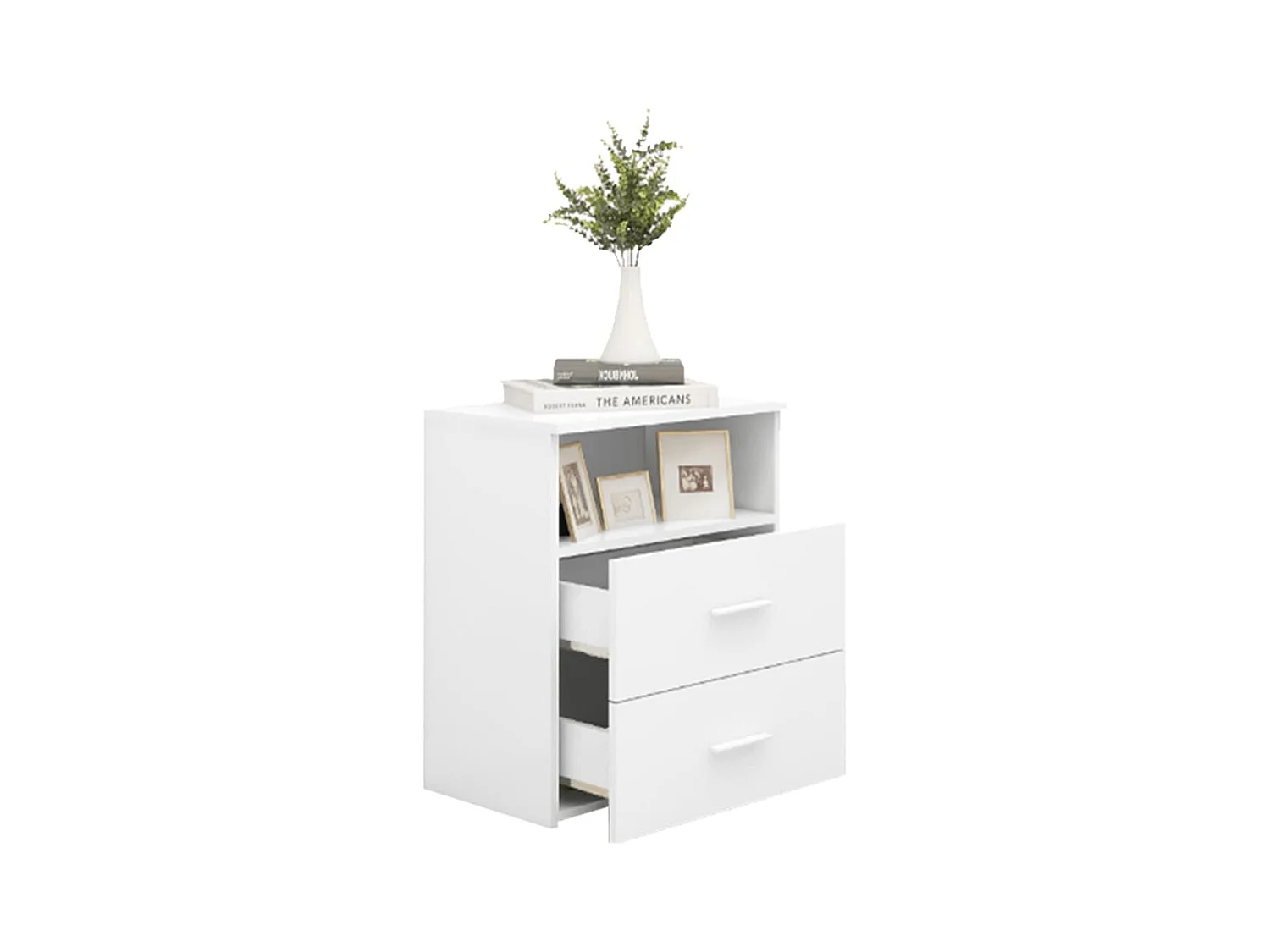 Oldenzaal  Table de chevet Blanc 50x32x60 cm