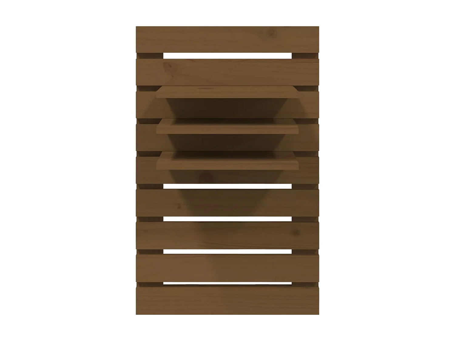 Mack  Étagères de chevet murales 2 pcs Marron miel Bois de pin massif