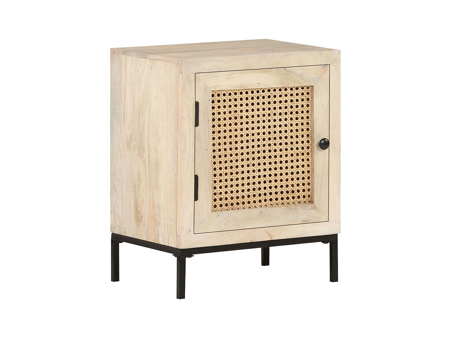 Garden Furniture -  Table de chevet 40x30x50 cm Bois de manguier et canne lle