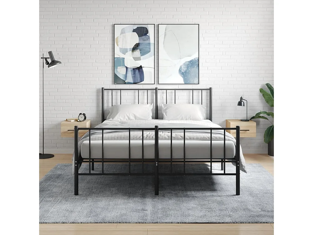 Evelyn Marie  Tables de chevet murales 2 pcs chêne sonoma 35x35x20 cm