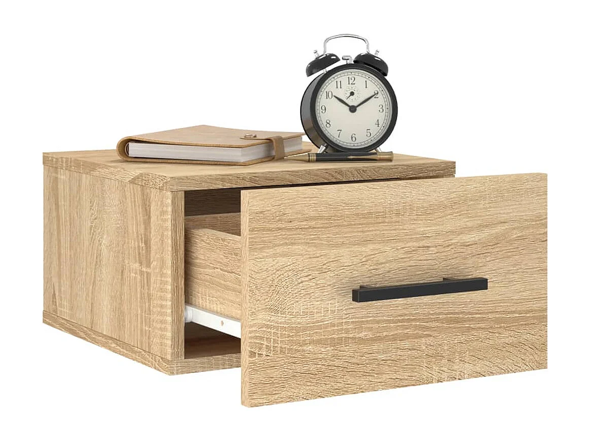 Evelyn Marie  Tables de chevet murales 2 pcs chêne sonoma 35x35x20 cm