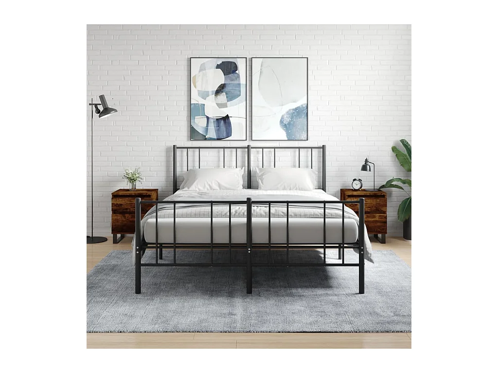 Rinald  Tables de chevet 2 pcs chêne fumé 40x35x50 cm bois ingénierie