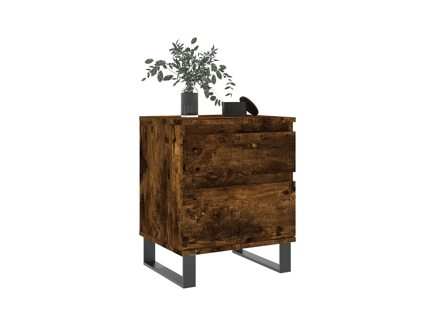 Rinald  Tables de chevet 2 pcs chêne fumé 40x35x50 cm bois ingénierie