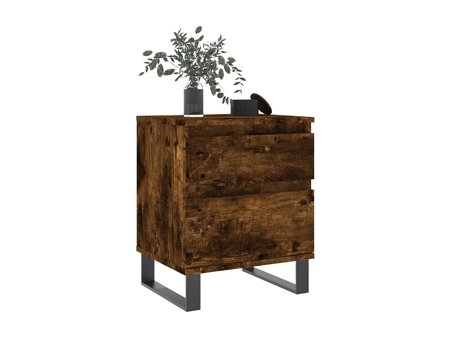 Rinald  Tables de chevet 2 pcs chêne fumé 40x35x50 cm bois ingénierie