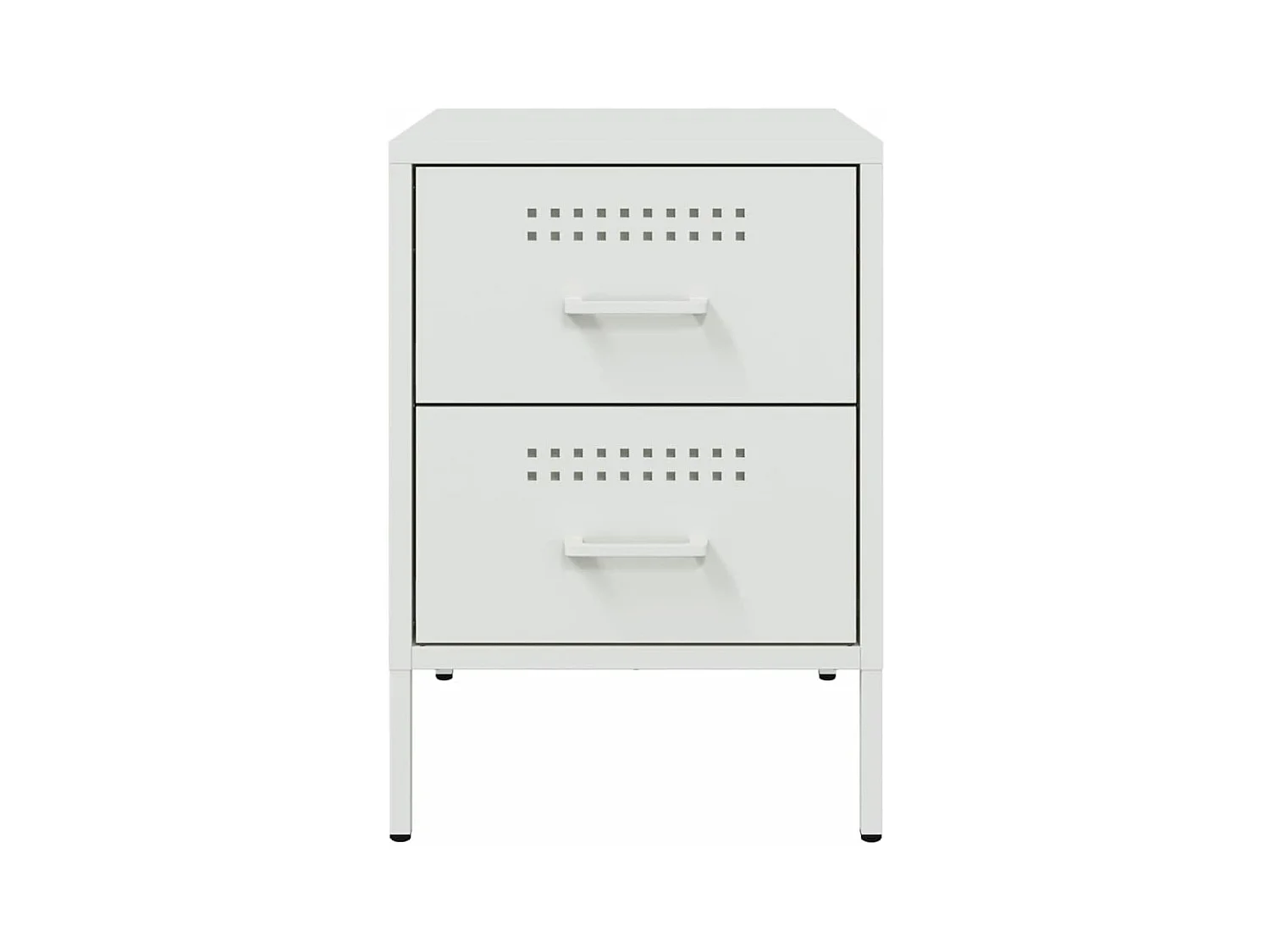 Lucille  Tables de chevet 2 pcs blanc 36x39x50,5 cm acier