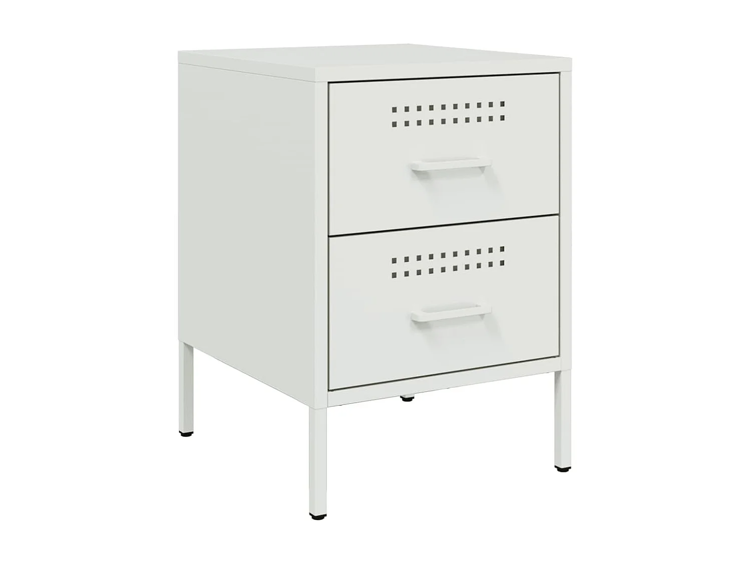 Lucille  Tables de chevet 2 pcs blanc 36x39x50,5 cm acier