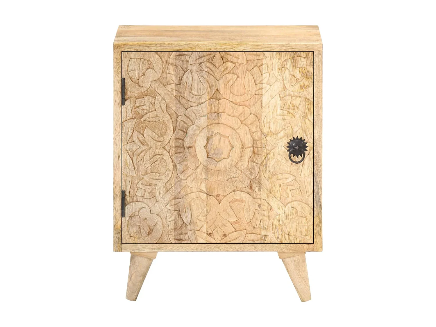 Garden Furniture -  Table de chevet sculptée 40x30x50 cm Bois de manguier massif