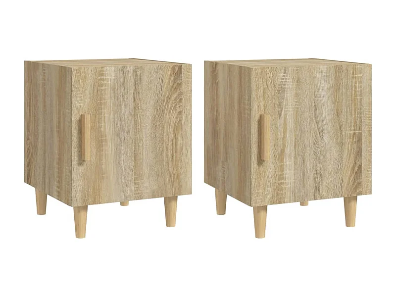 Oupeye  Tables de chevet 2 pcs Chêne Sonoma Bois d'ingénierie