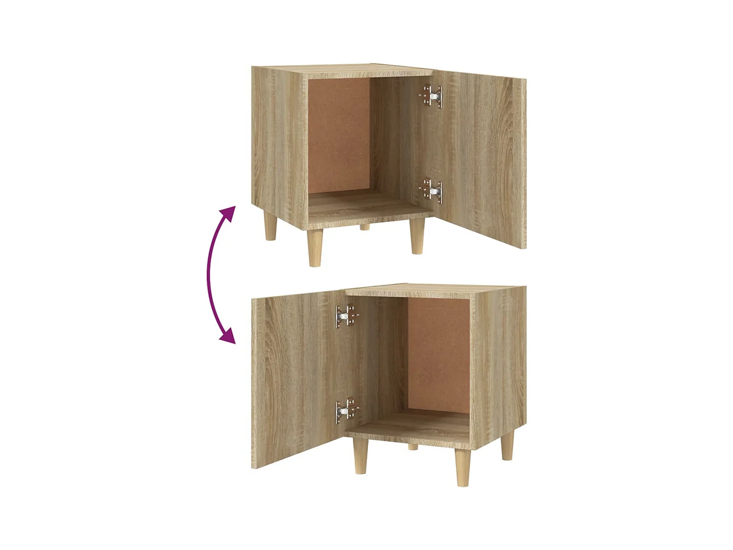 Oupeye  Tables de chevet 2 pcs Chêne Sonoma Bois d'ingénierie