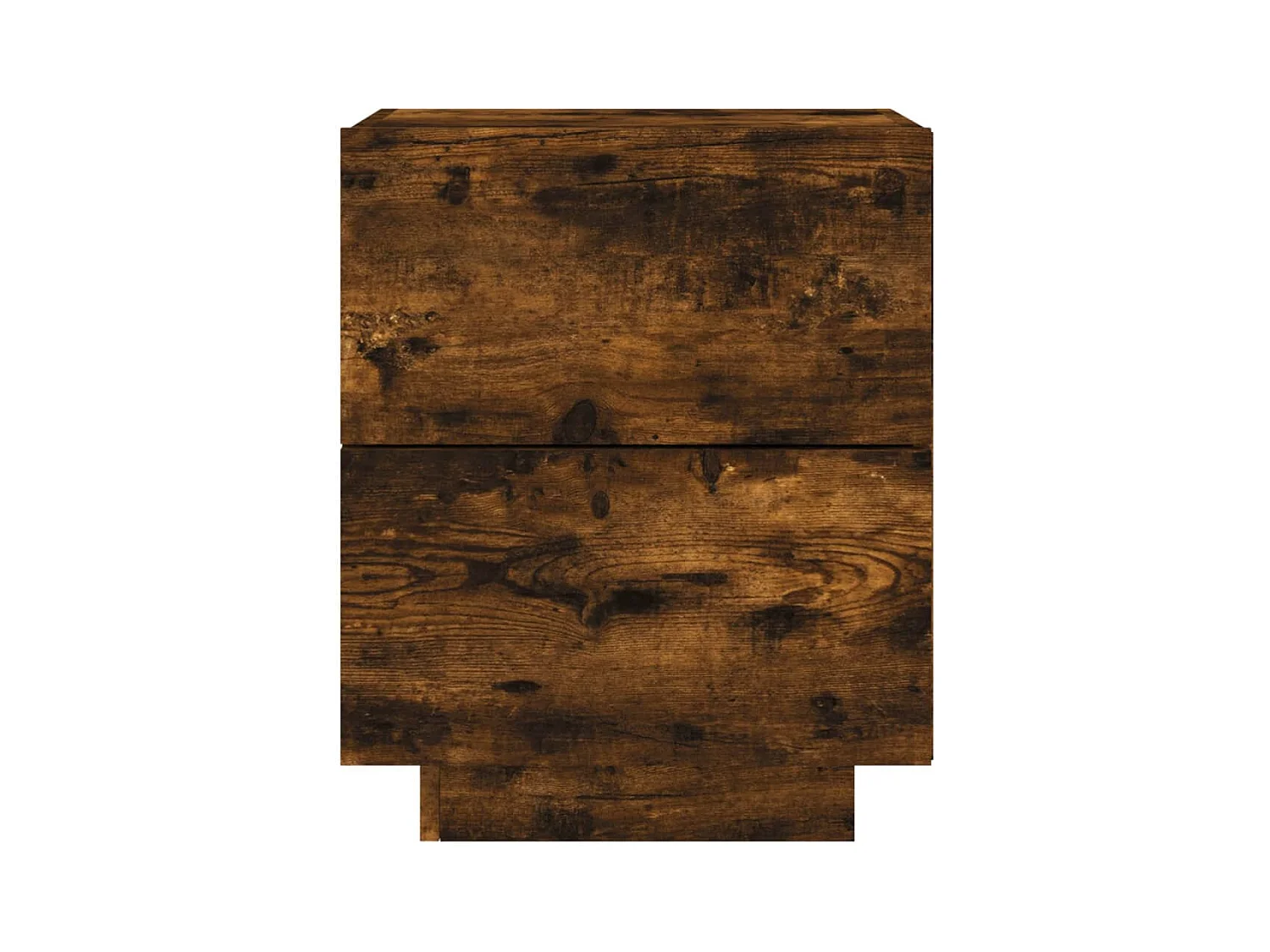 Marit Elise  Armoires de chevet et lumières LED 2 pcs chêne fumé