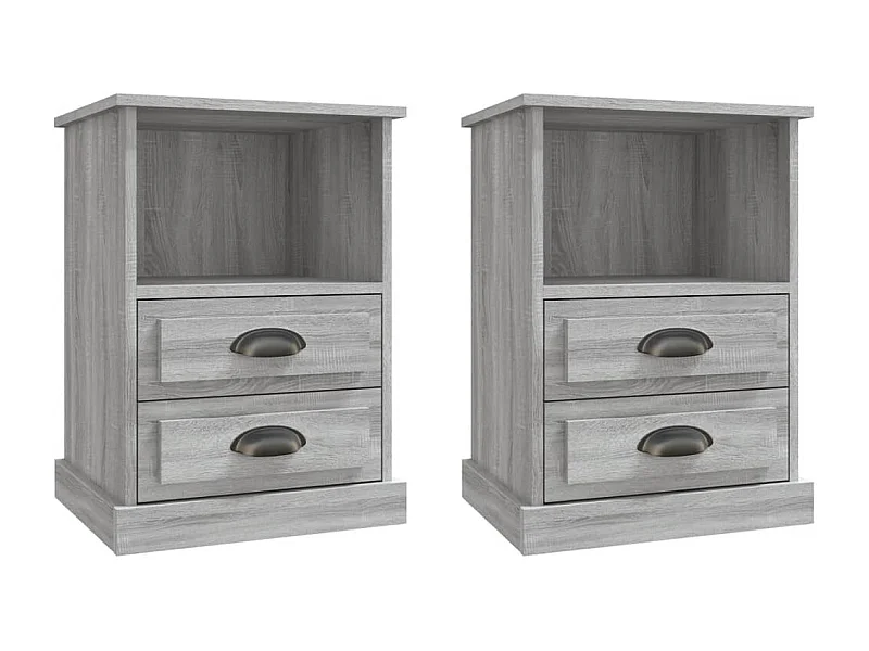 Karly  Tables de chevet 2 pcs sonoma gris 43x36x60 cm