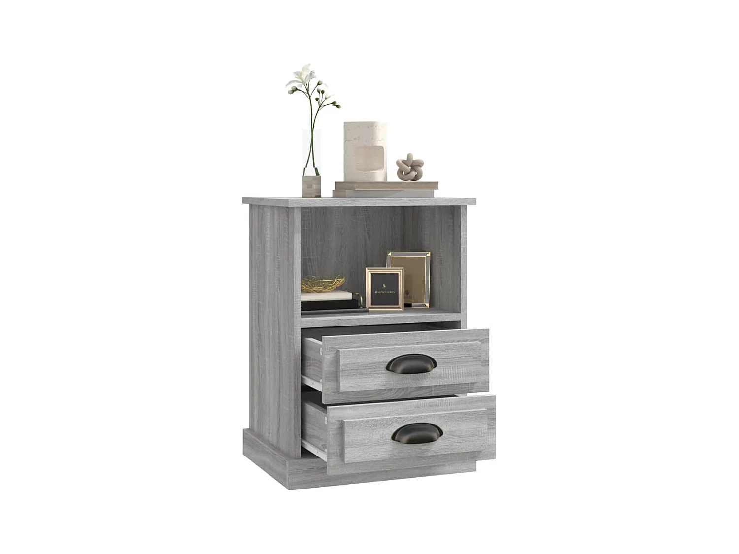 Karly  Tables de chevet 2 pcs sonoma gris 43x36x60 cm