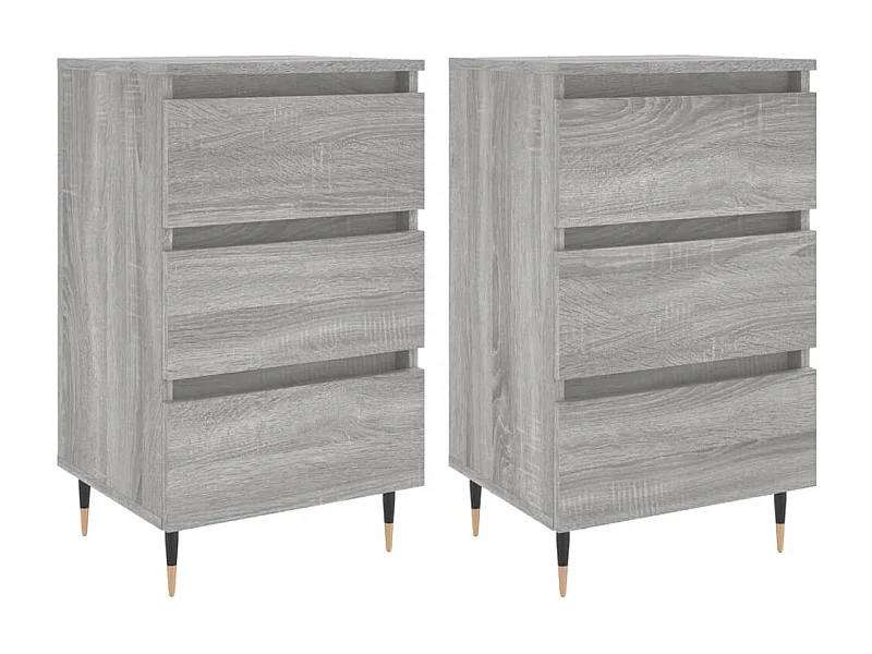 Drom  Tables de chevet 2 pcs sonoma gris 40x35x69 cm bois ingénierie