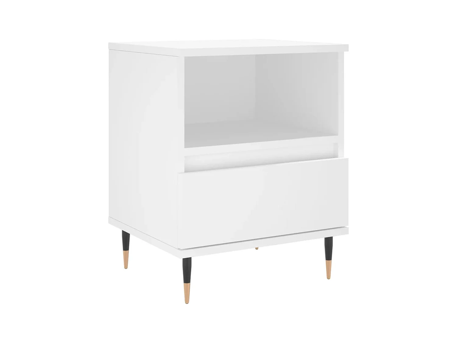 Blandon  Table de chevet Blanc 40x35x50 cm Bois d’ingénierie