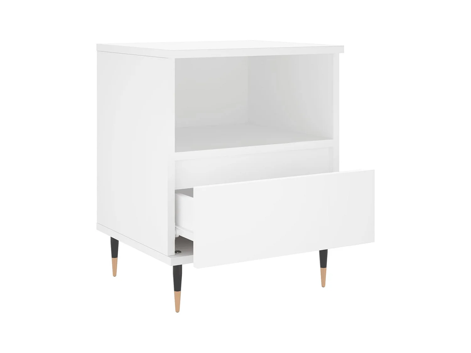 Blandon  Table de chevet Blanc 40x35x50 cm Bois d’ingénierie