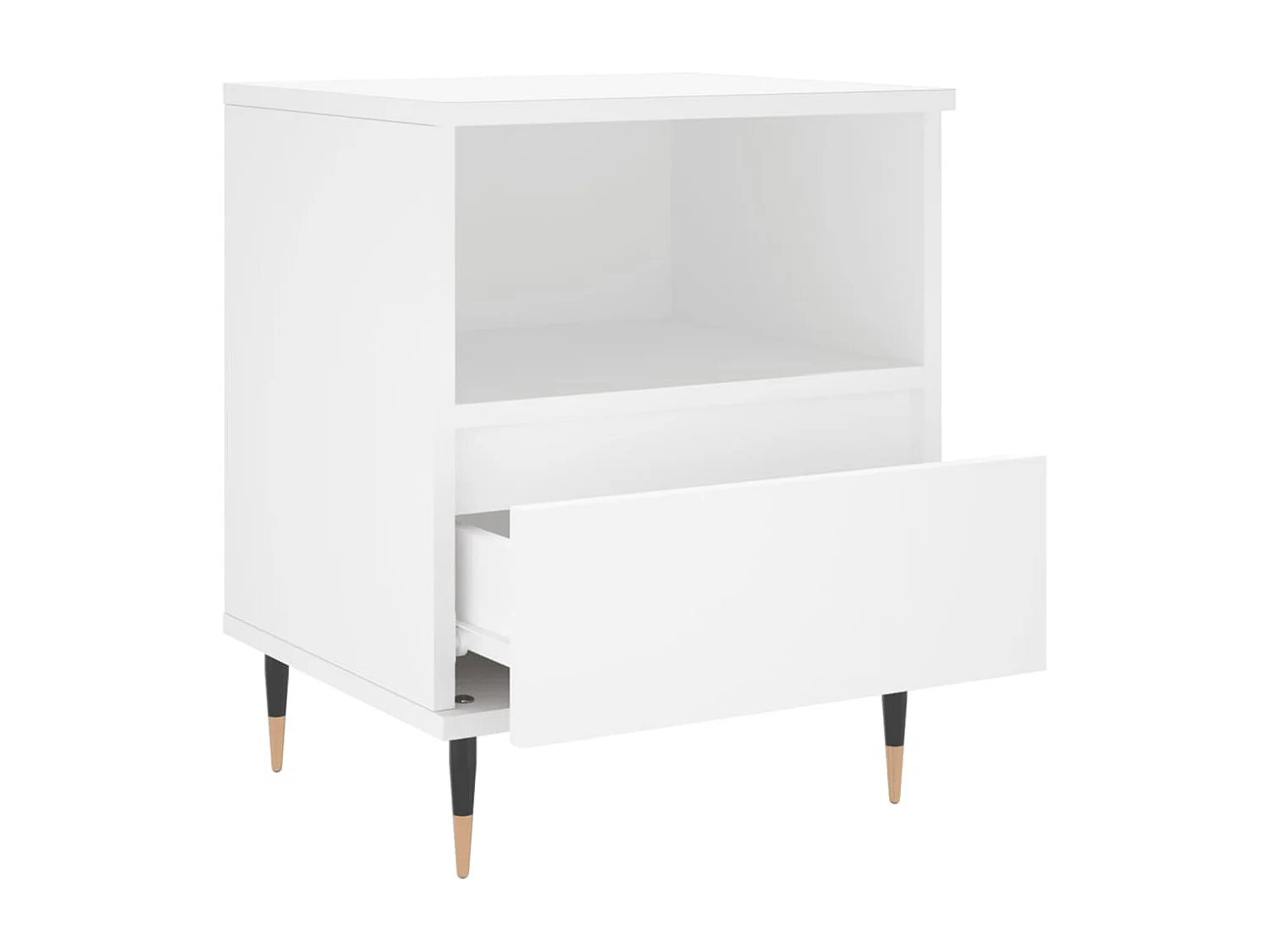 Blandon  Table de chevet Blanc 40x35x50 cm Bois d’ingénierie