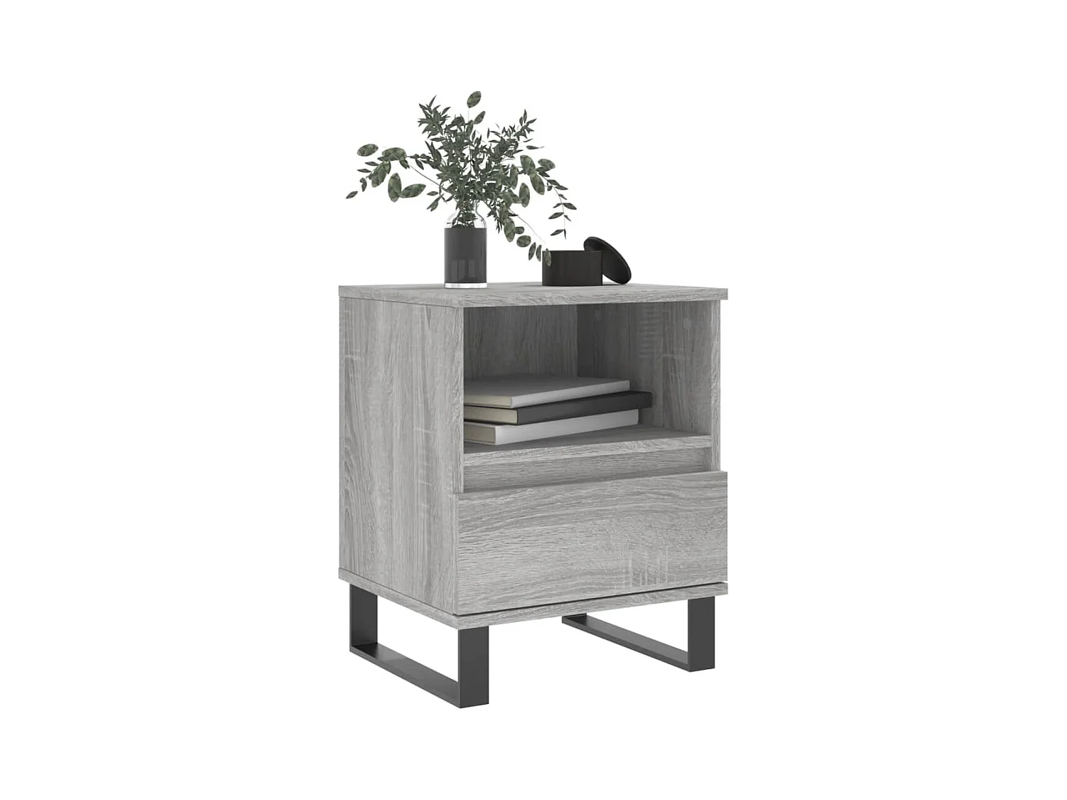 Pau  Tables de chevet 2 pcs sonoma gris 40x35x50 cm bois ingénierie