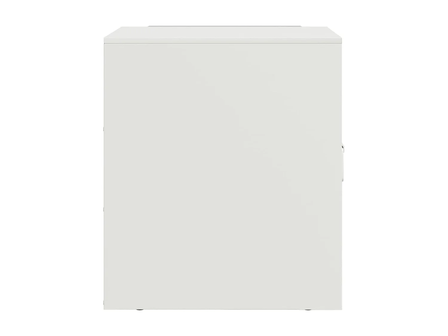 Dewy  Tables de chevet 2 pcs blanc 34,5x39x44 cm acier