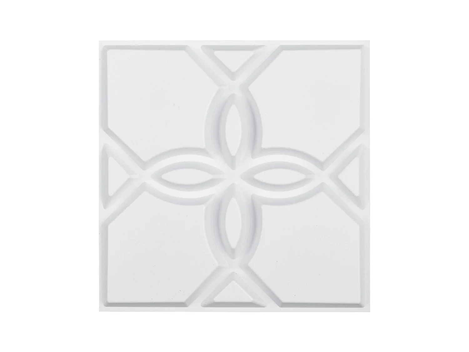 Panneaux Muraux 3D SucceBuy Lot de 33, 30 x 30 cm, PVC à Motif Floral, Blanc, Couverture de 3 m²