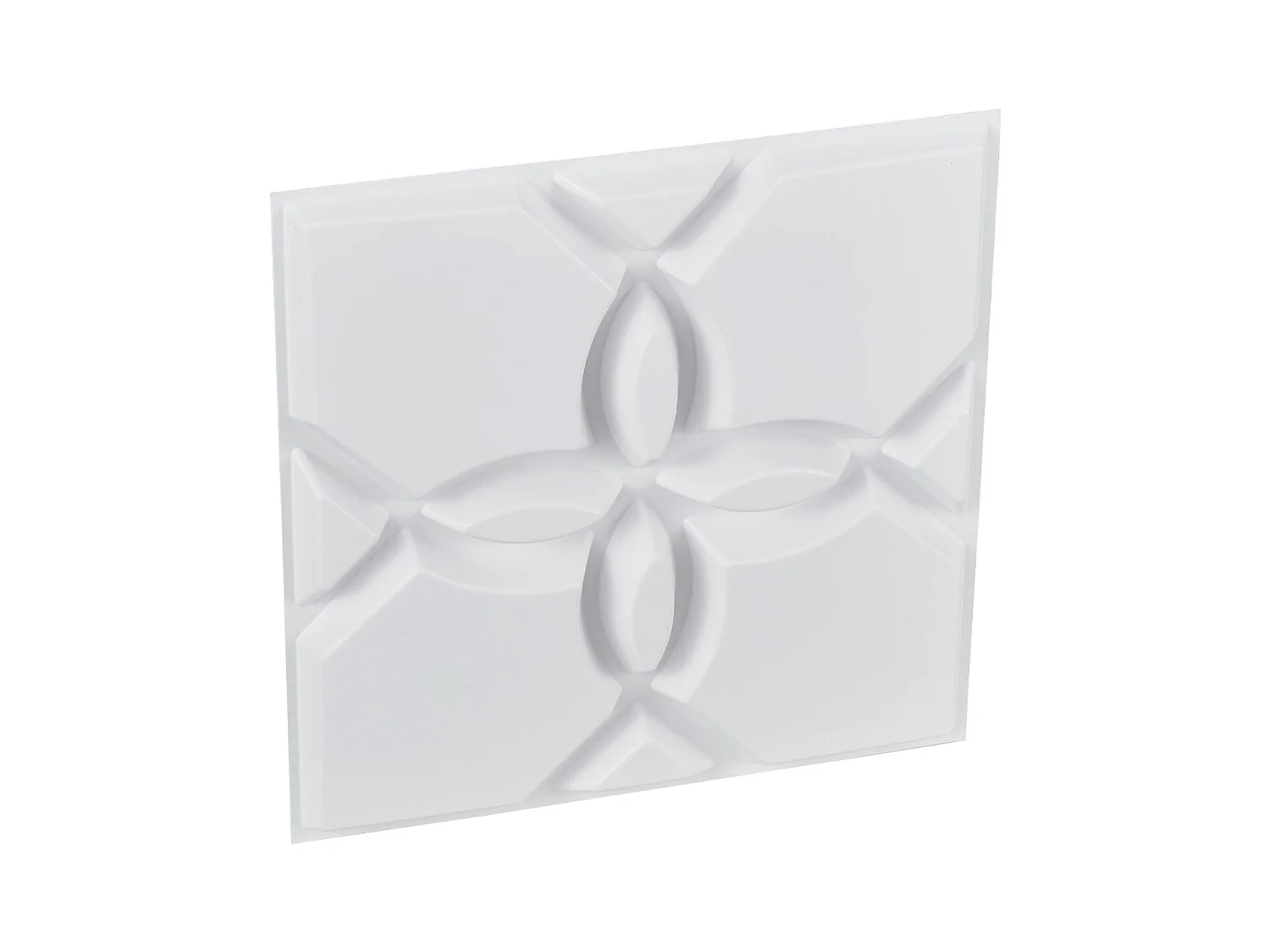 Panneaux Muraux 3D SucceBuy Lot de 33, 30 x 30 cm, PVC à Motif Floral, Blanc, Couverture de 3 m²