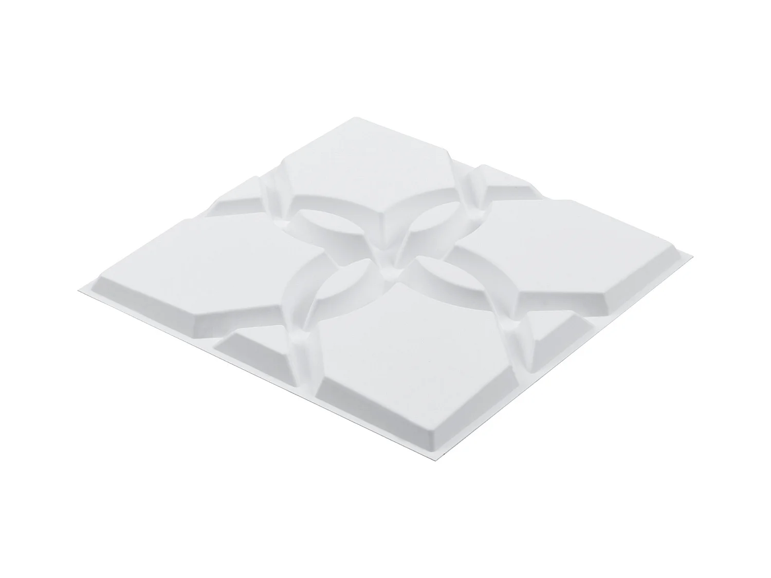 Panneaux Muraux 3D SucceBuy Lot de 33, 30 x 30 cm, PVC à Motif Floral, Blanc, Couverture de 3 m²