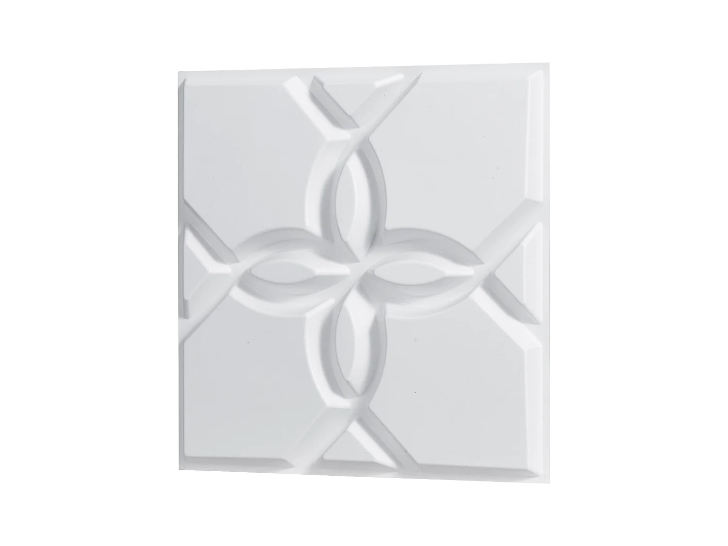 Panneaux Muraux 3D SucceBuy Lot de 33, 30 x 30 cm, PVC à Motif Floral, Blanc, Couverture de 3 m²