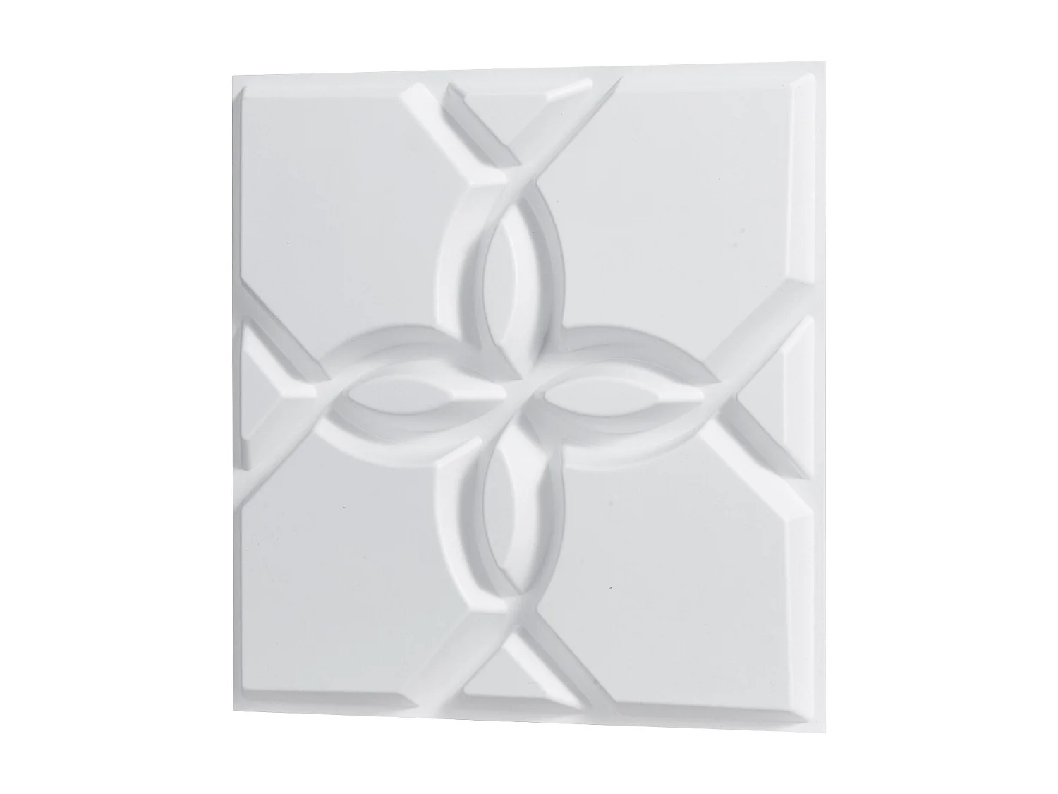Painéis de Parede 3D SucceBuy, Kit com 33, 30 x 30 cm, PVC com Motivo Floral, Branco, Cobertura de 3 m²