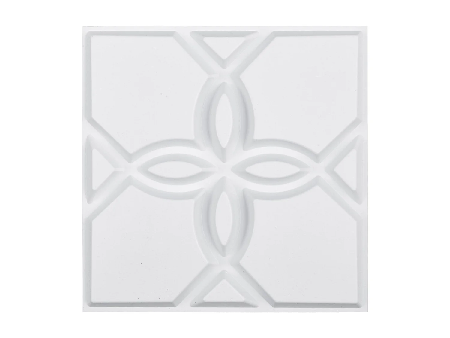 Painéis de Parede 3D SucceBuy, Kit com 33, 30 x 30 cm, PVC com Motivo Floral, Branco, Cobertura de 3 m²