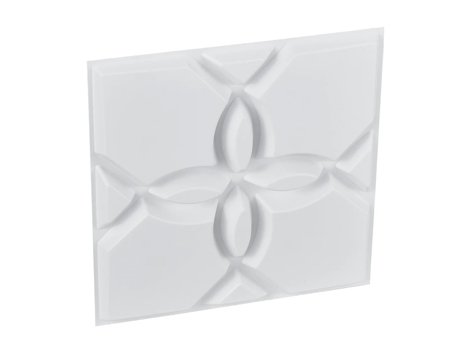 Painéis de Parede 3D SucceBuy, Kit com 33, 30 x 30 cm, PVC com Motivo Floral, Branco, Cobertura de 3 m²