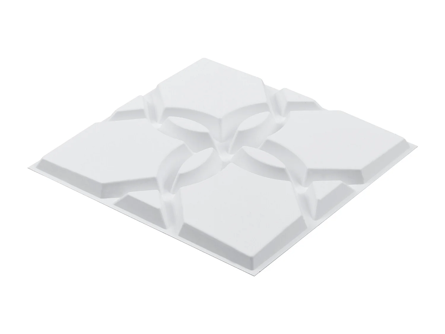 Painéis de Parede 3D SucceBuy, Kit com 33, 30 x 30 cm, PVC com Motivo Floral, Branco, Cobertura de 3 m²